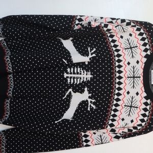 Black and White Reindeer Sweater